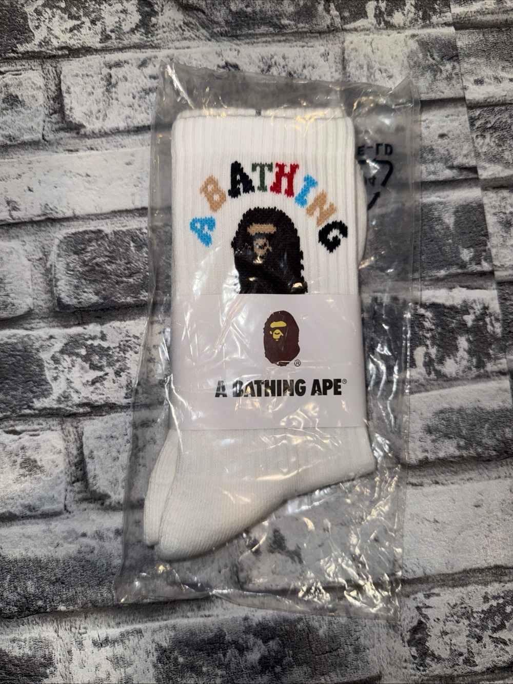 NEW A Bathing Ape BAPE Bapsta Colorful Half Calf Crew Socks One Size
